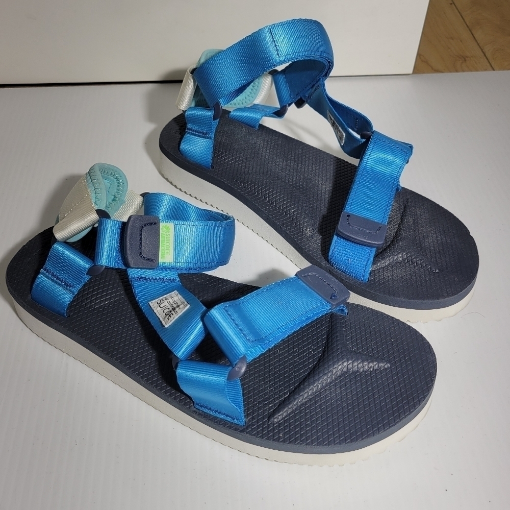 Suicoke Blue and Gray Women's Sandals